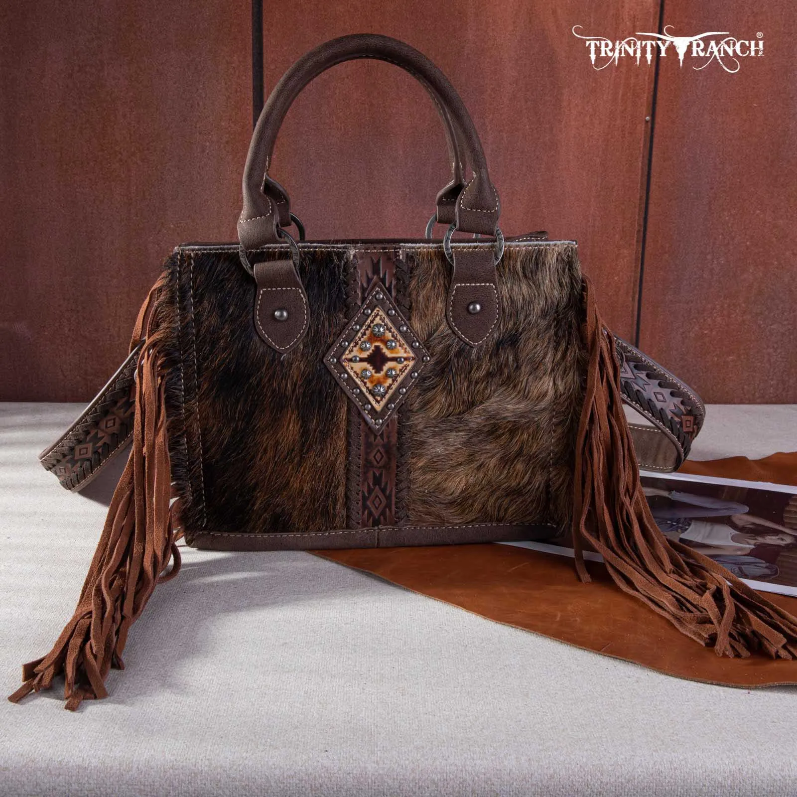 Trinity Ranch Hair On Cowhide Tote/Crossbody