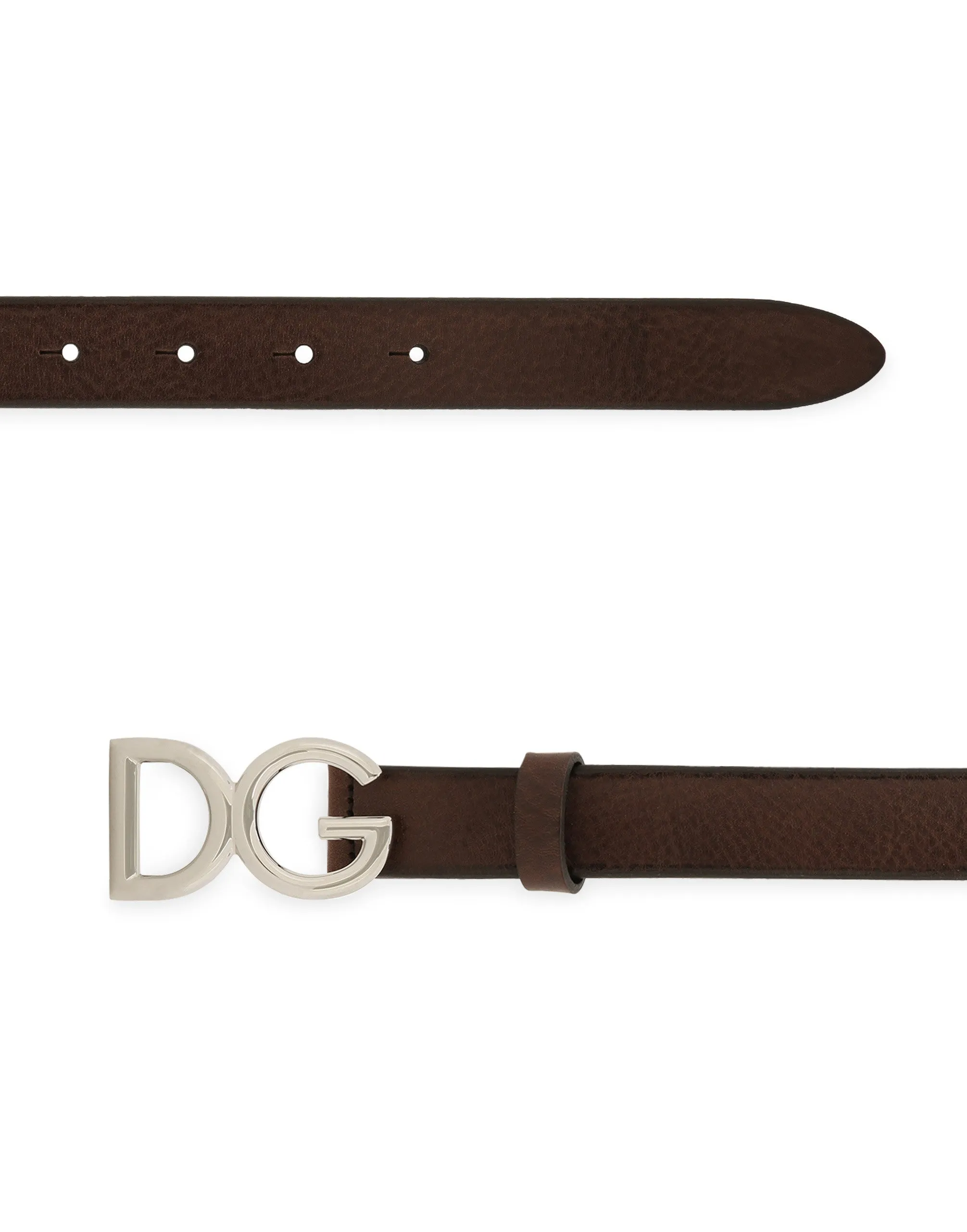 Tumbled leather belt