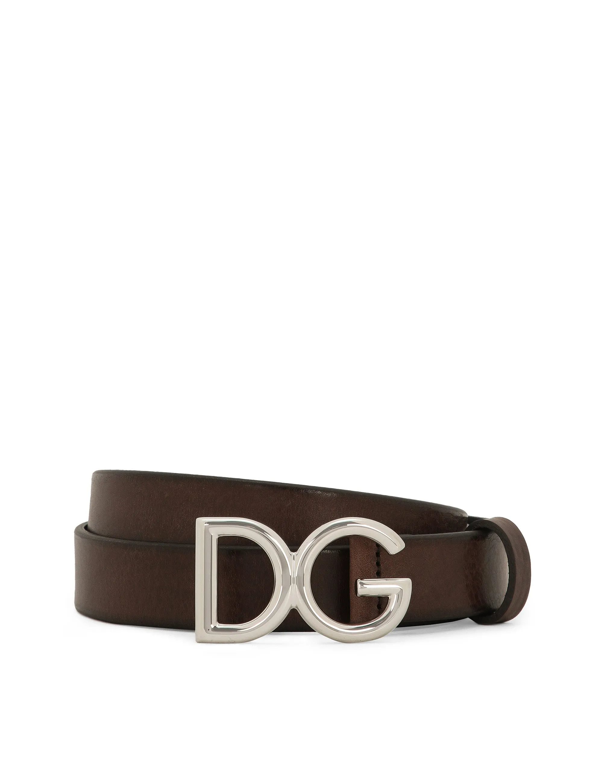 Tumbled leather belt