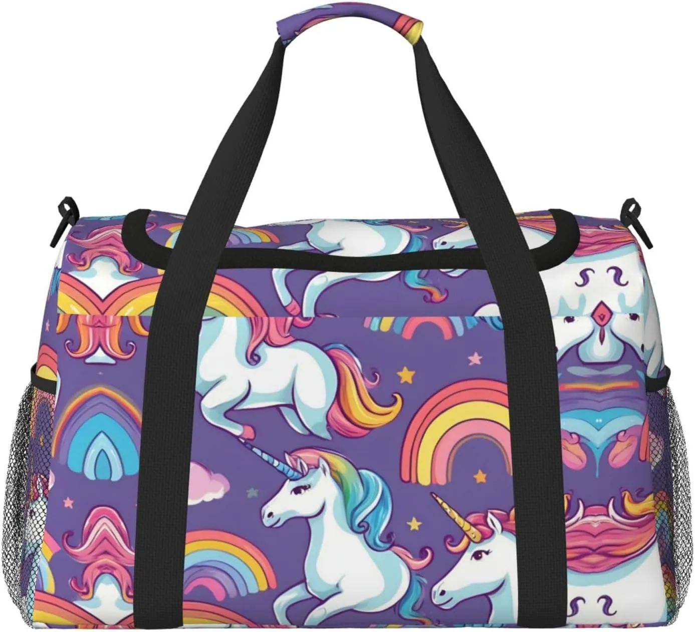 unicorn design print Weekender Overnight Carry On Bag Gym Luggage Bag Duffel Bag for Travel Women