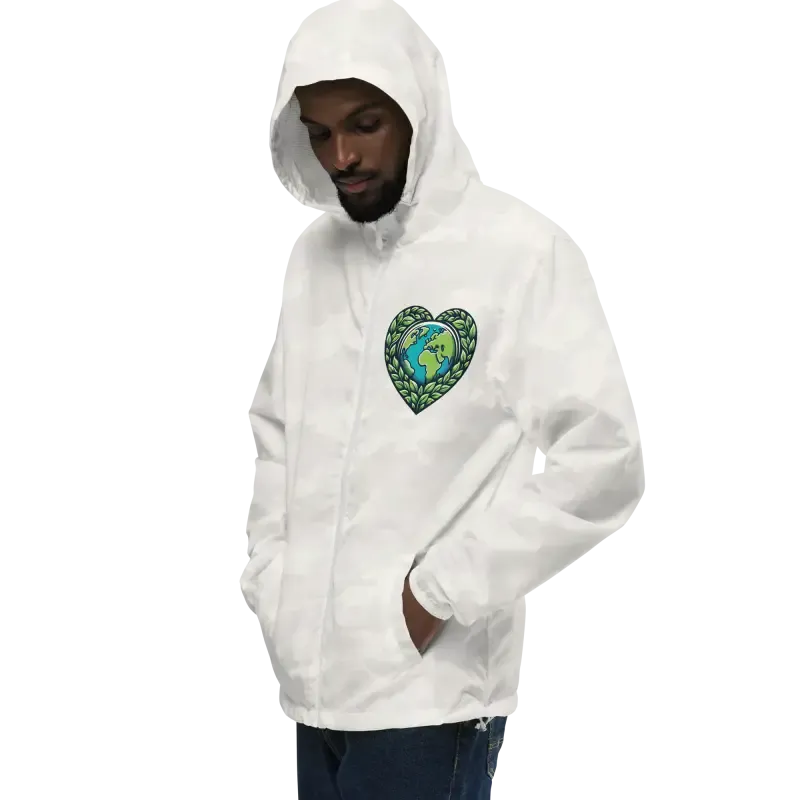 Unisex Lightweight Zip Windbreaker with Elastic Cuffs