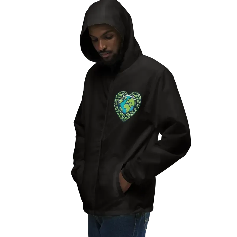 Unisex Lightweight Zip Windbreaker with Elastic Cuffs