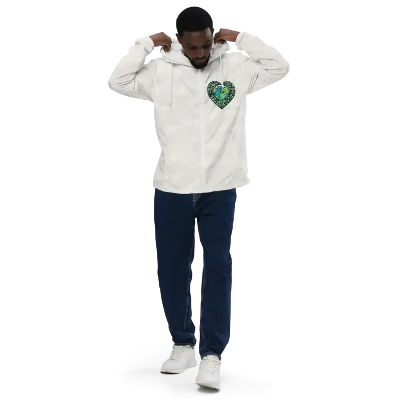 Unisex Lightweight Zip Windbreaker with Elastic Cuffs