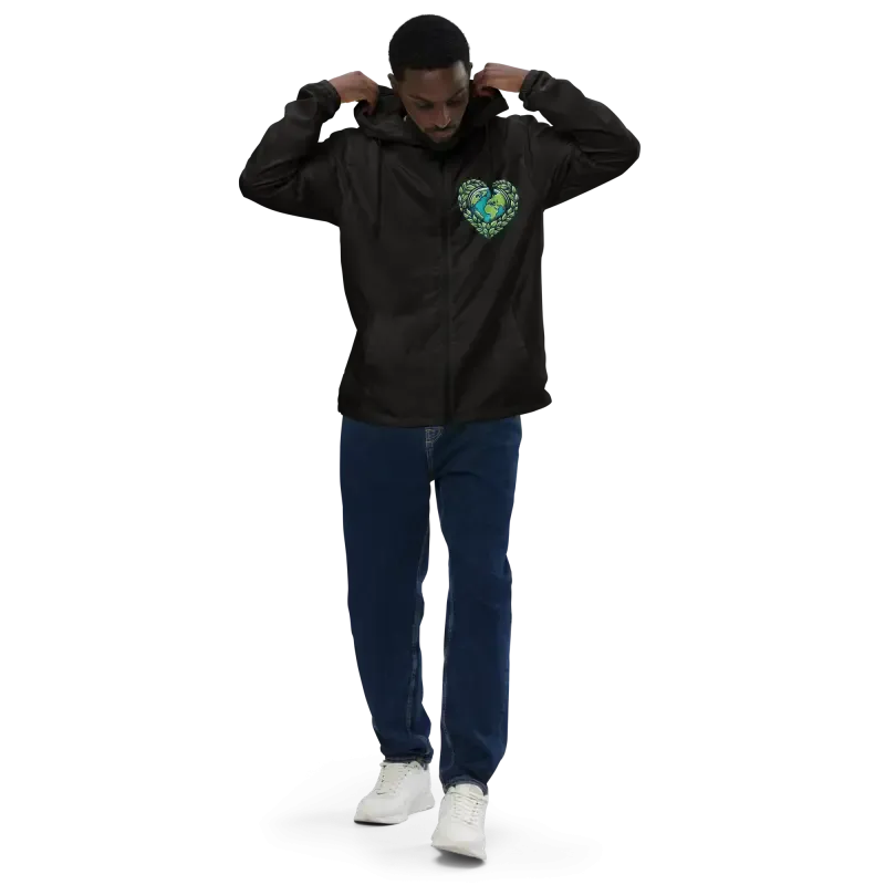 Unisex Lightweight Zip Windbreaker with Elastic Cuffs