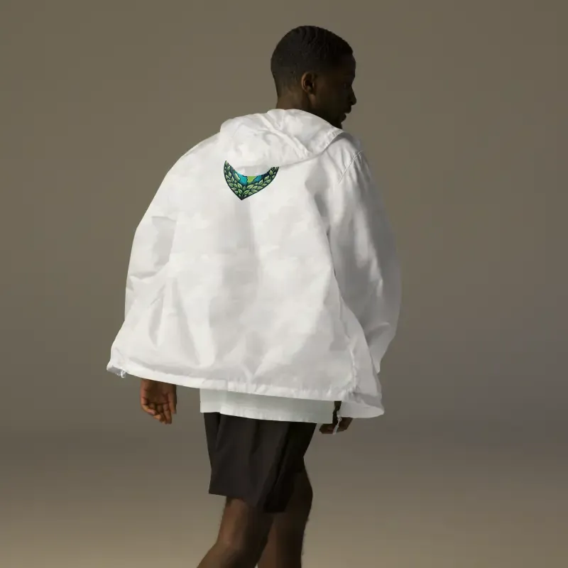 Unisex Lightweight Zip Windbreaker with Elastic Cuffs