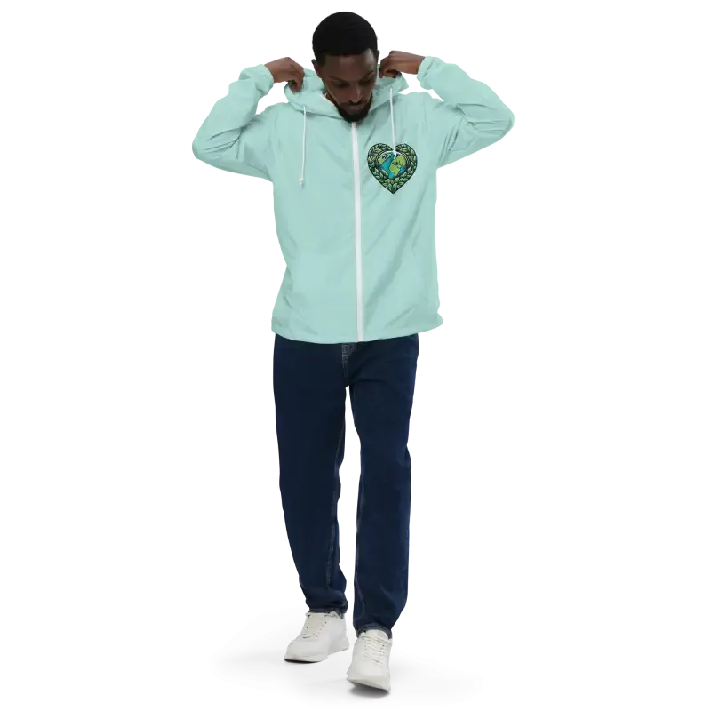 Unisex Lightweight Zip Windbreaker with Elastic Cuffs
