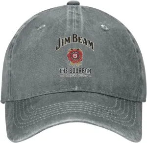 Unisex_Jim_Beam_Logo_ Cowboy Hat Trucker Dad Gift Adjustable Buckle Closure Sunhat