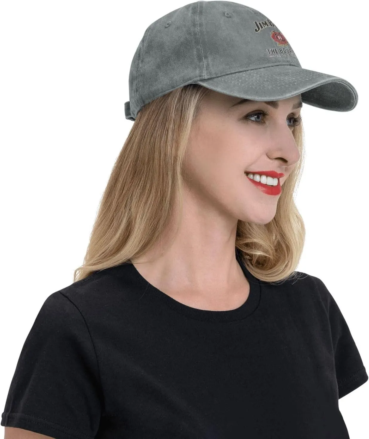 Unisex_Jim_Beam_Logo_ Cowboy Hat Trucker Dad Gift Adjustable Buckle Closure Sunhat