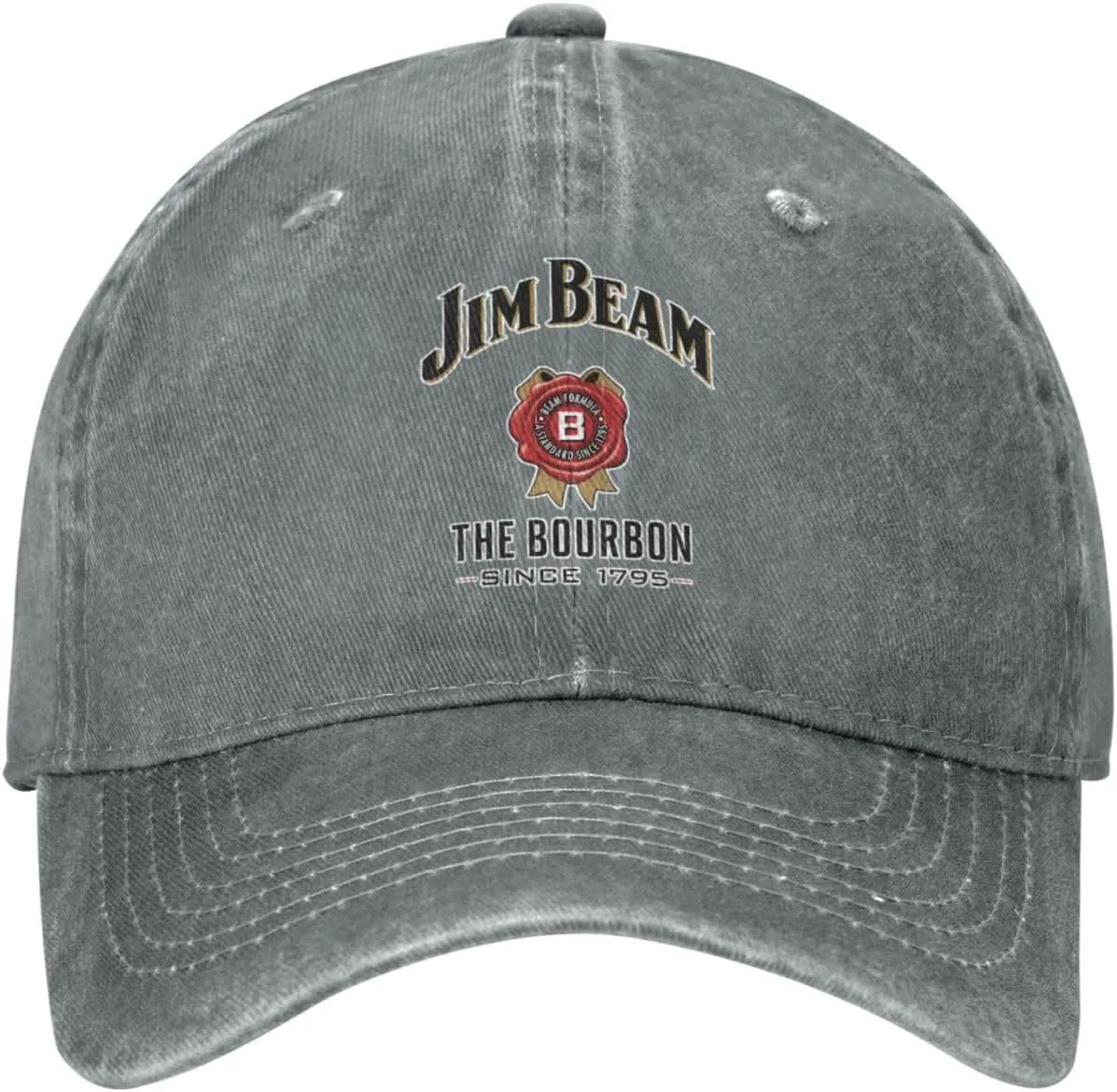 Unisex_Jim_Beam_Logo_ Cowboy Hat Trucker Dad Gift Adjustable Buckle Closure Sunhat