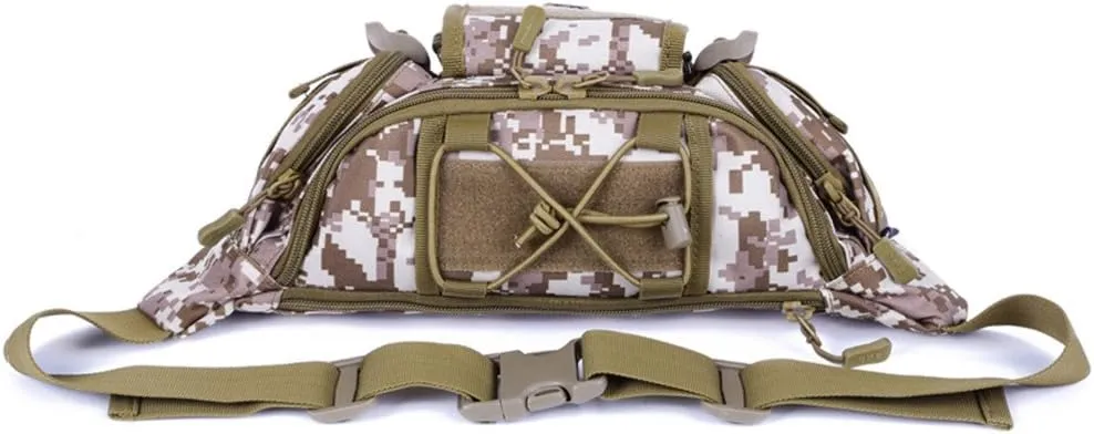 Unistrengh Tactical Waist Pack Military Fanny Belt Pouch Water Resistance Bum Bag for Outdoor Climbing Fishing Running Hunting (Desert Camo)