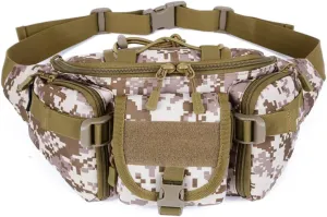 Unistrengh Tactical Waist Pack Military Fanny Belt Pouch Water Resistance Bum Bag for Outdoor Climbing Fishing Running Hunting (Desert Camo)