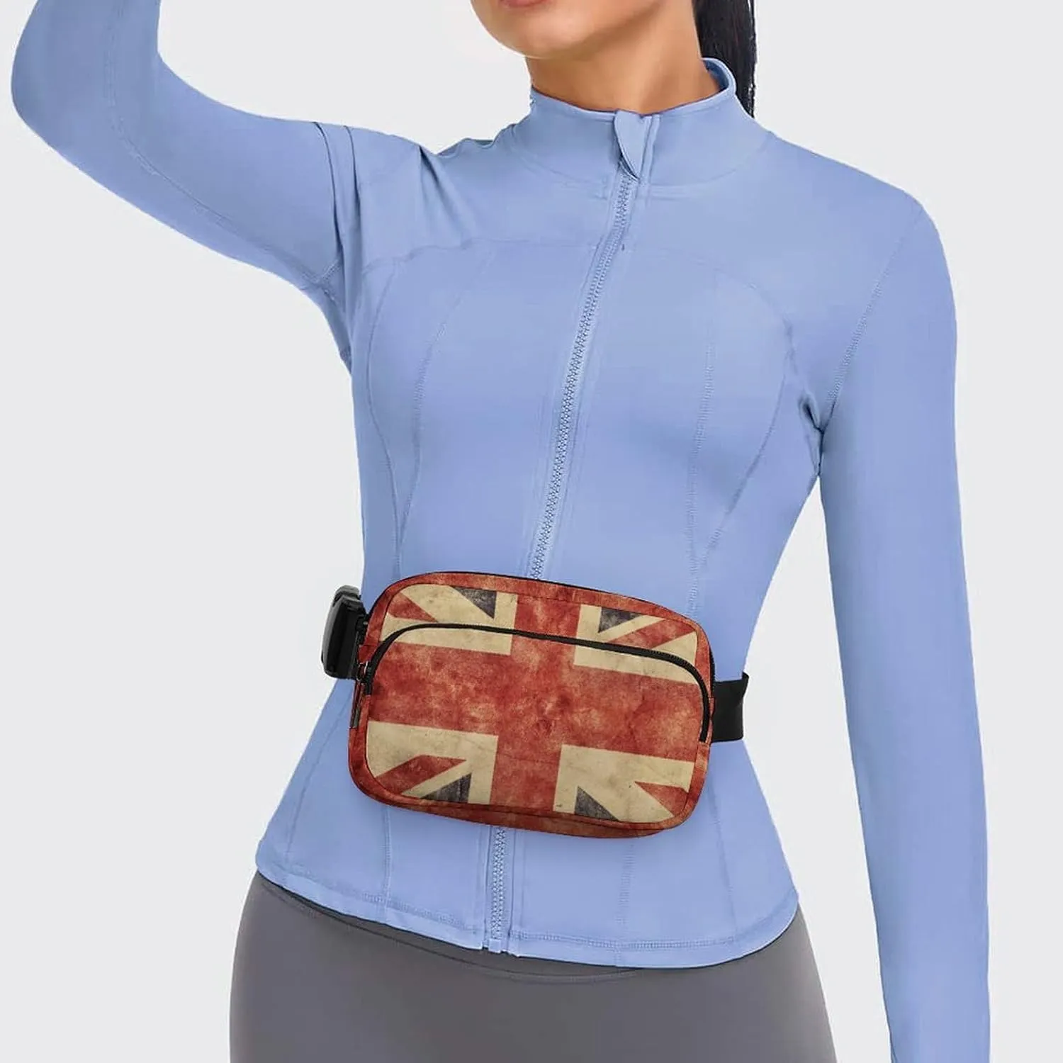 United Kingdom Flags Belt Bag Fanny Pack for Women Men London Crossbody Waist Bag Pack Adjustable Casual Bag for Travel Running Workout Cycling