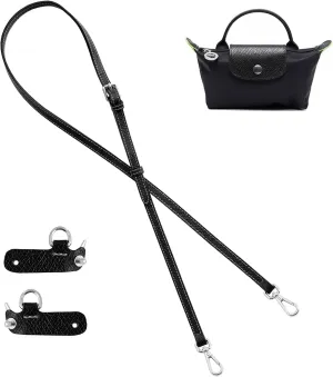 Upgraded Leather Purse Straps for Longchamp Mini Bag Conversion Kit, Bag Shoulder Strap Replacement Crossbody