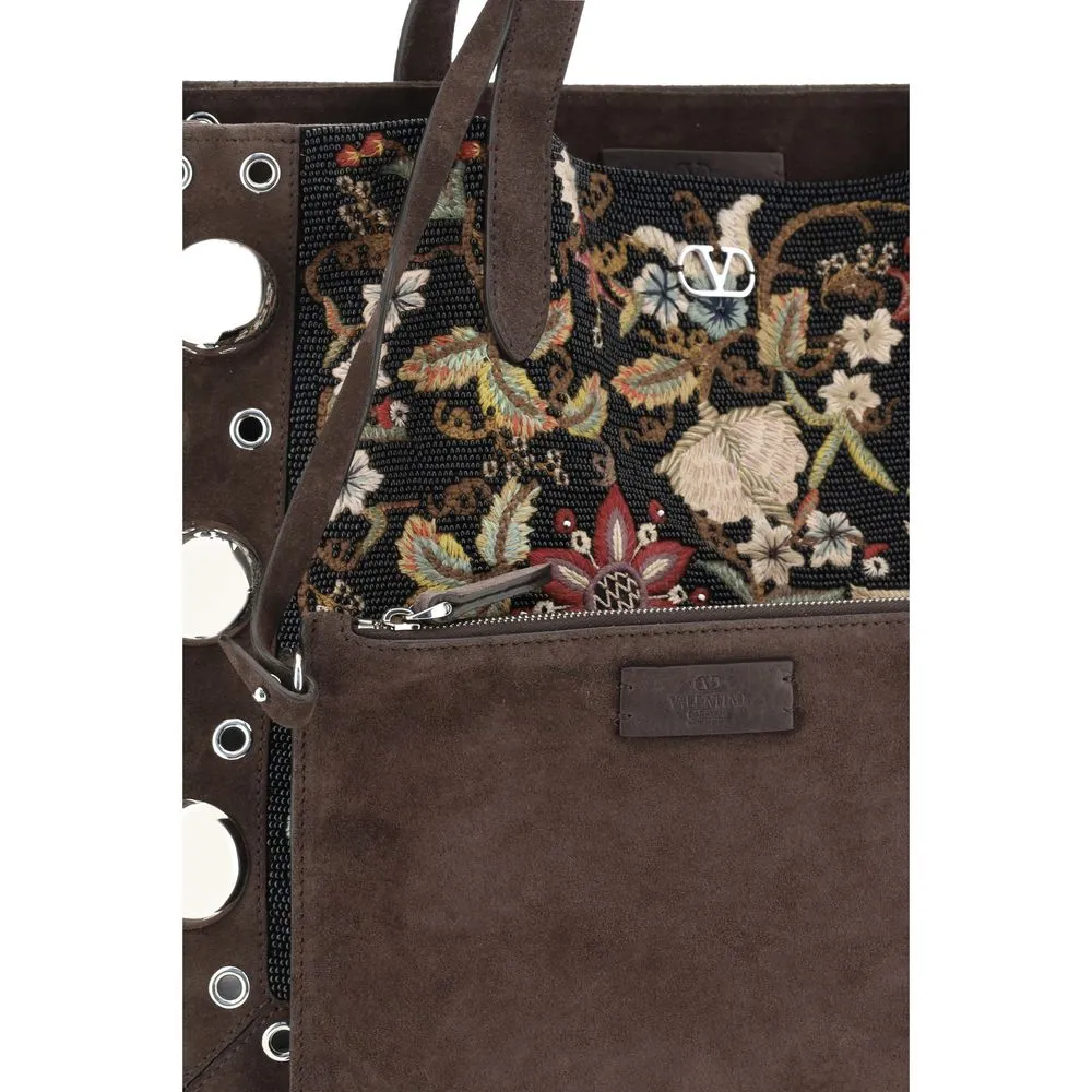 Valentino Garavani Floral Embroideried Nellcote Tote Bag