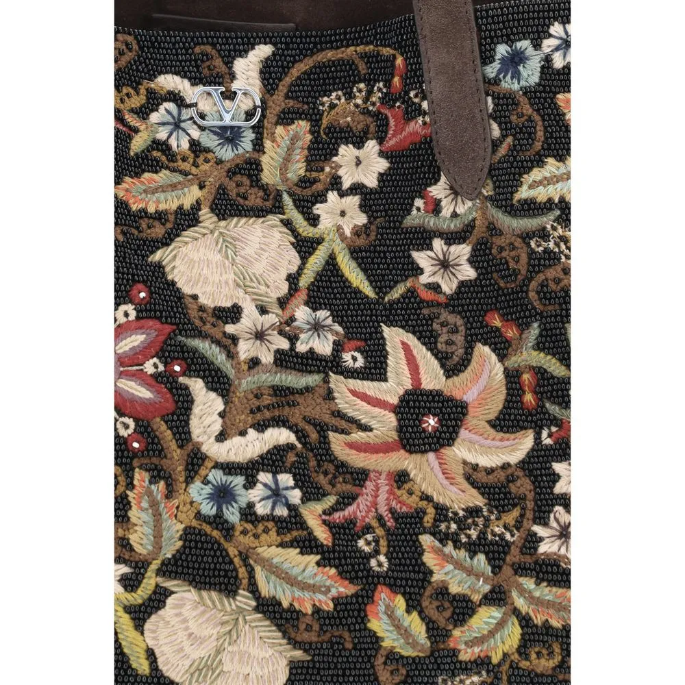 Valentino Garavani Floral Embroideried Nellcote Tote Bag