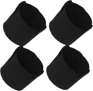 VANZACK 4pcs Plant Growing Bag Vegetables Raised Bags Garden Plant Bag Plants Felt Plant Container Fabric Planter Vegetable Planting Bag Flower Planter Pouch Black Non-Woven Fabric