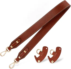 VANZACK Handbag Strap Wide Cowhide Shoulder Straps Soft Leather for Purse Easy Install Set