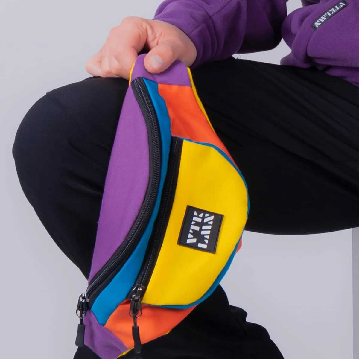 Vatkalimon Colourful Fanny Pack Set of 2 Women Belt Bag, Fanny Packs for Women, Unisex Crossbody Back with 2 Zippers