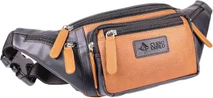 Vegan Leather Fanny Pack - Stylish & Water-Resistant Unisex Waist Bag with Multiple Zipper Compartments, Adjustable Strap for Travel & Everyday Use.