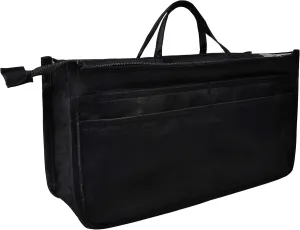 Vercord Patterned Purse Handbag Tote Pocketbook Bag Organizer Insert with Zipper Handle for Women Large Black