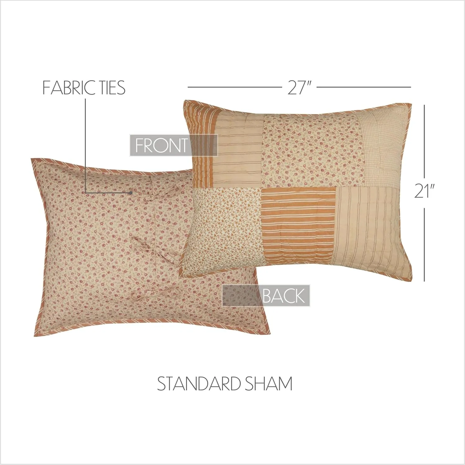 VHC Brands Camilia Standard Sham 21x28