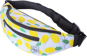 Vibe Festival Gear Fanny Pack for Men Women - Many Prints - Black Holographic Silver Gold Cute Waist Bag for Festival Rave Hiking Running Cycling