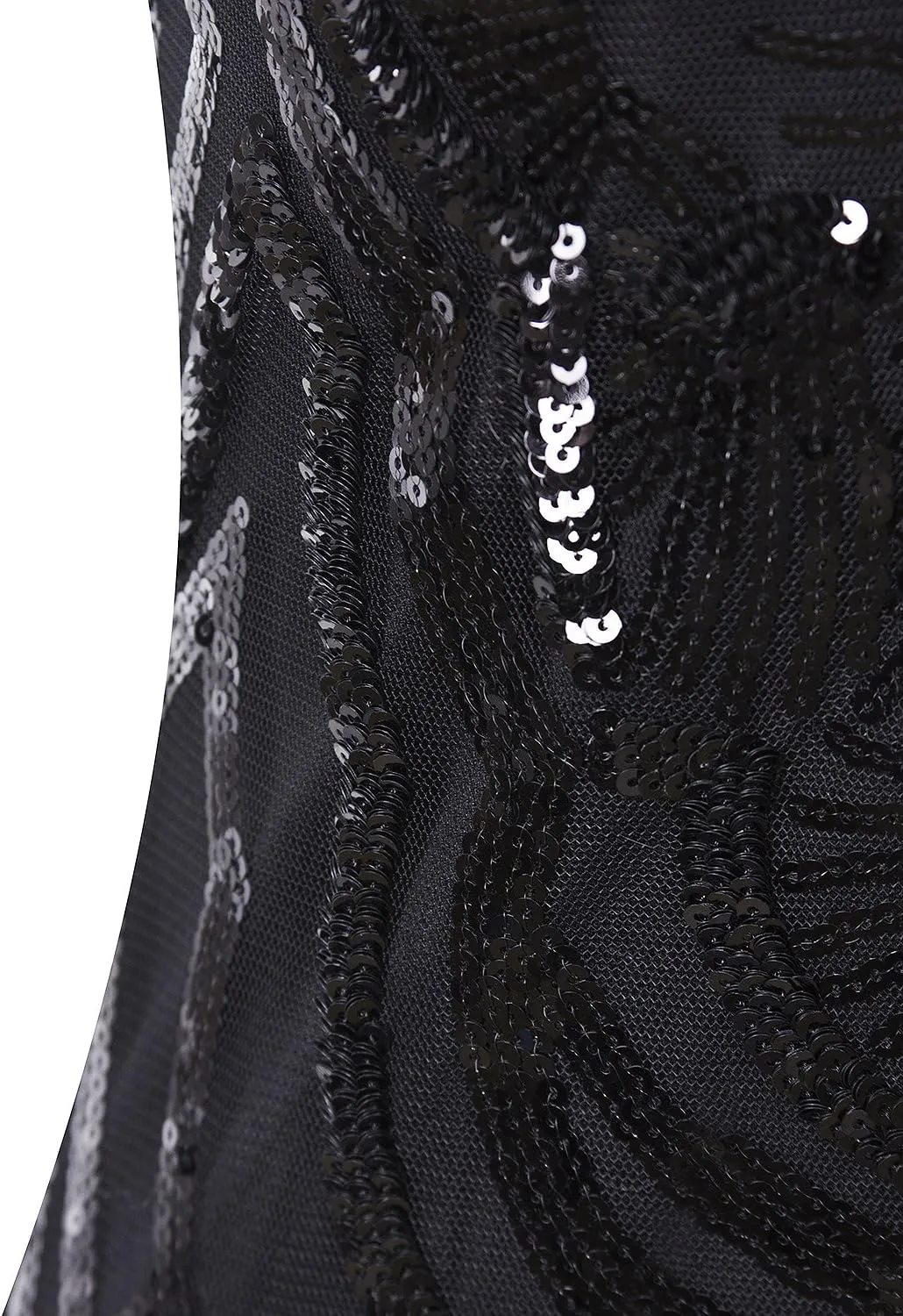 Vijiv 1920s Long Maxi Prom Gowns Sequin Mermaid Bridesmaid Formal Evening Dress