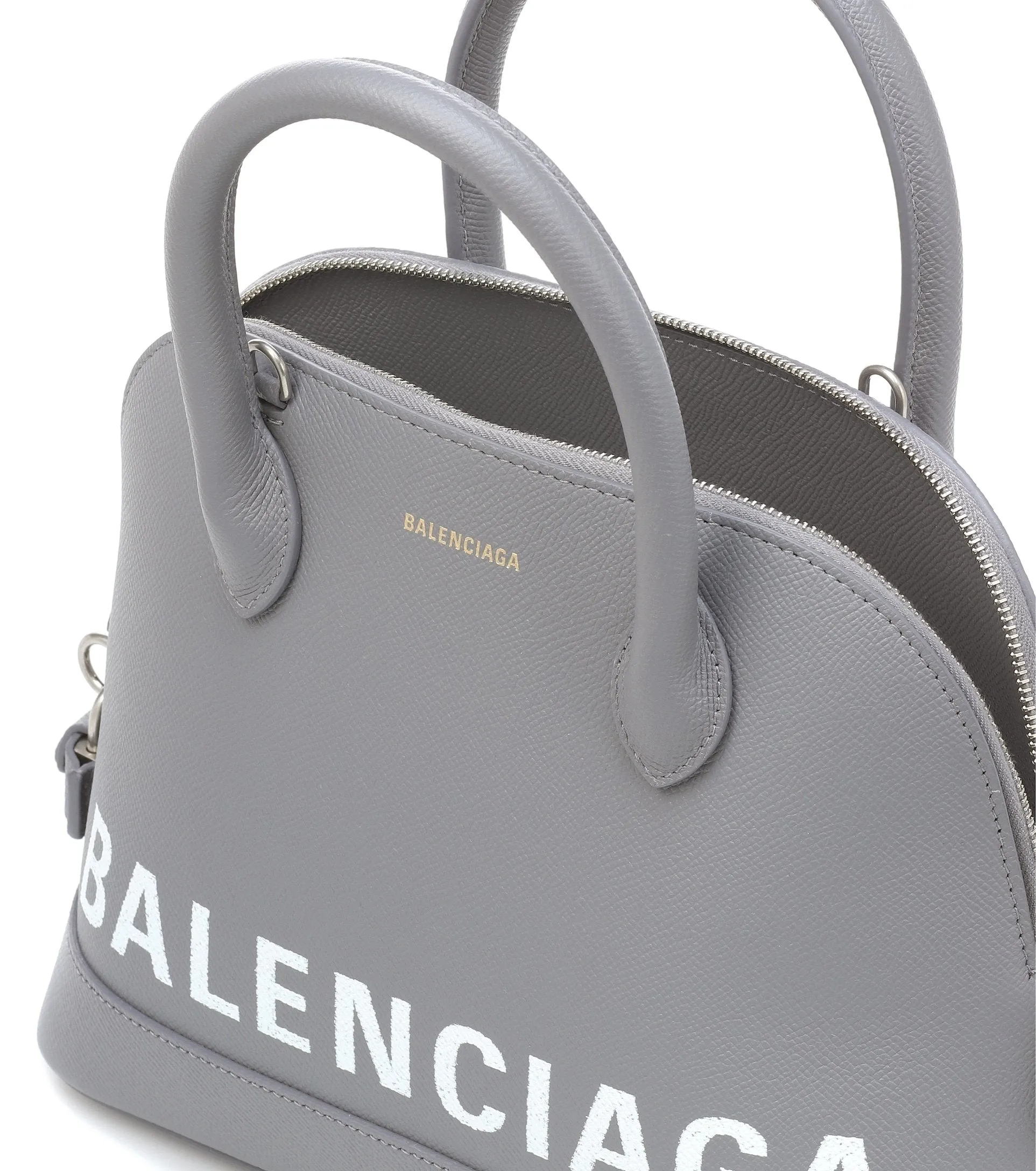 Ville S Leather Tote, Gray