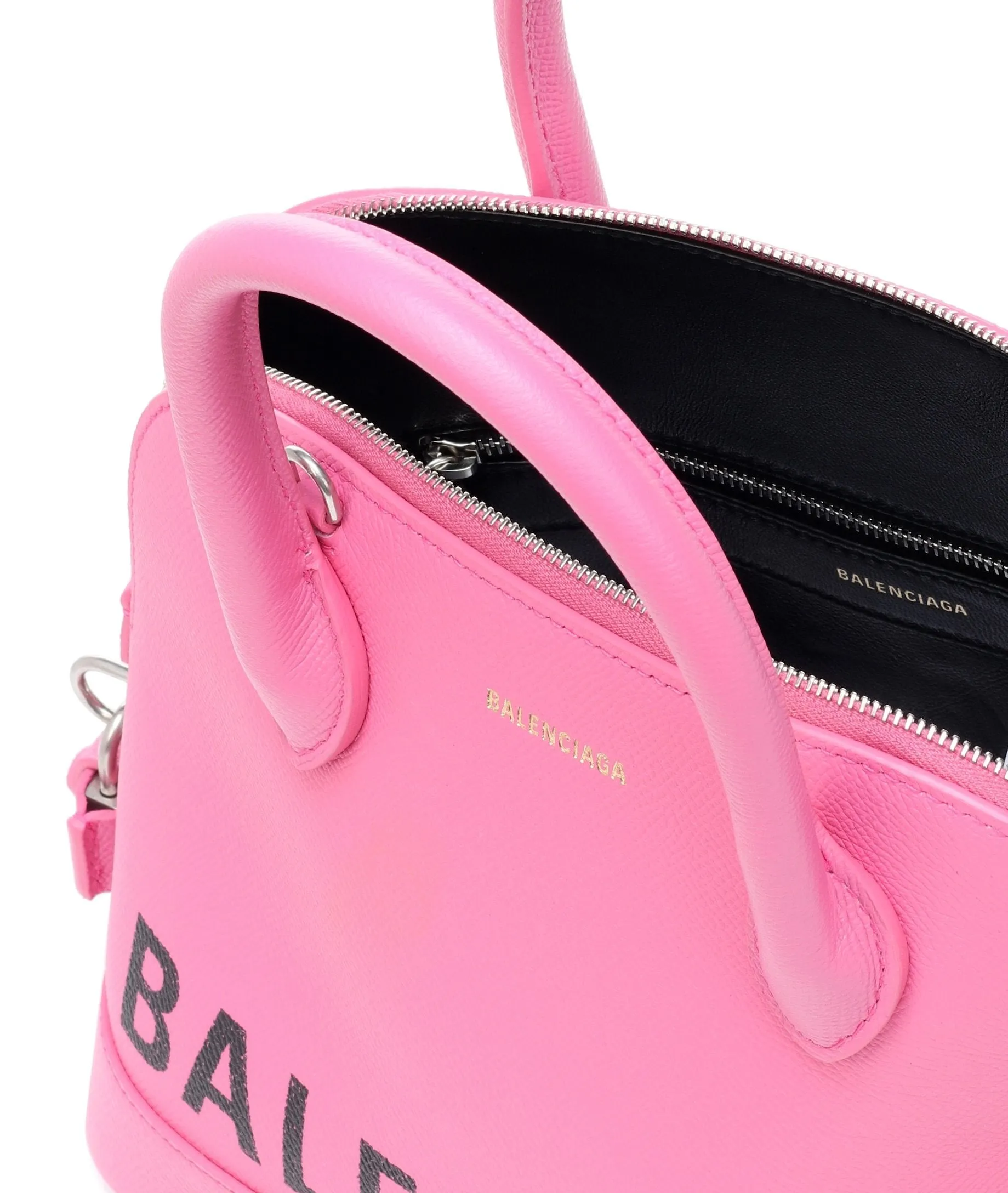 Ville S Leather Tote, Pink