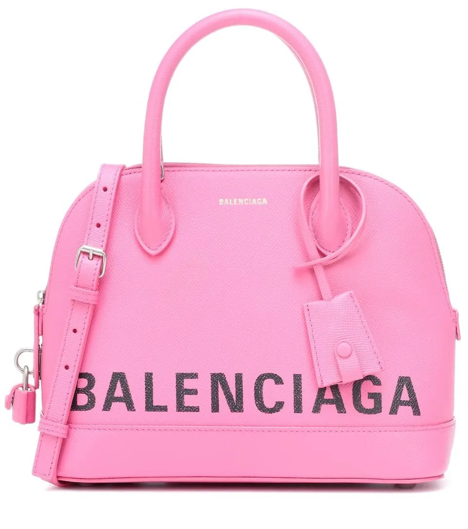 Ville S Leather Tote, Pink