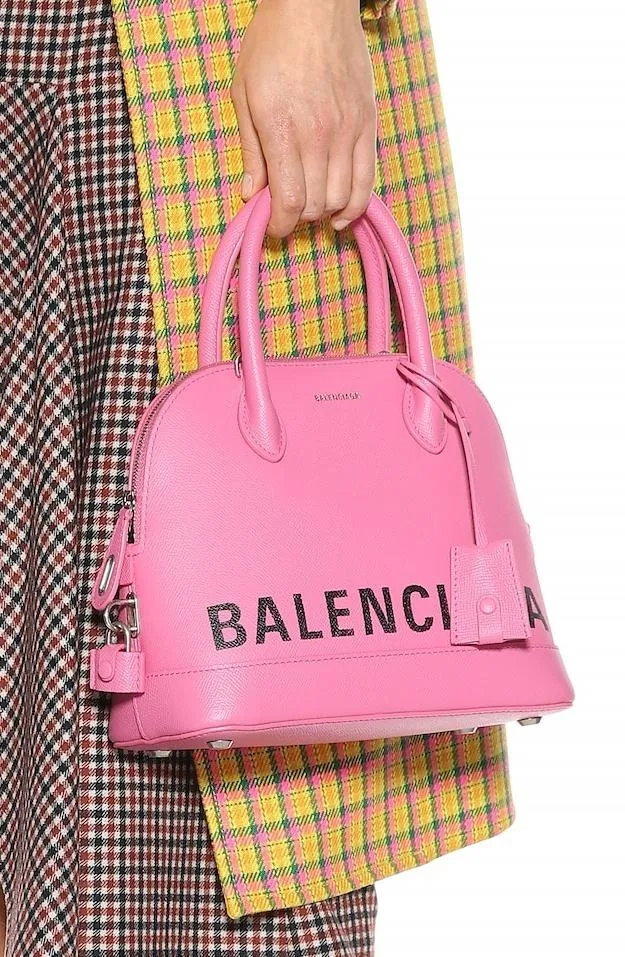 Ville S Leather Tote, Pink