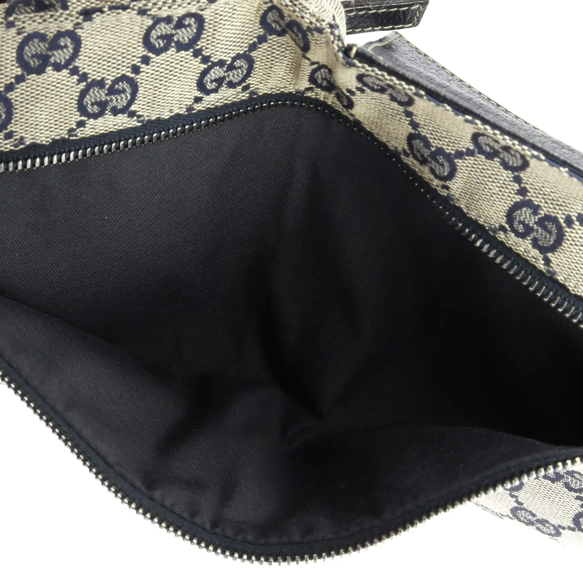 Vintage Double Belt Bag GG Canvas with Leather