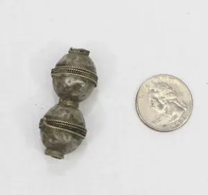 Vintage Double Metal Trade Beads