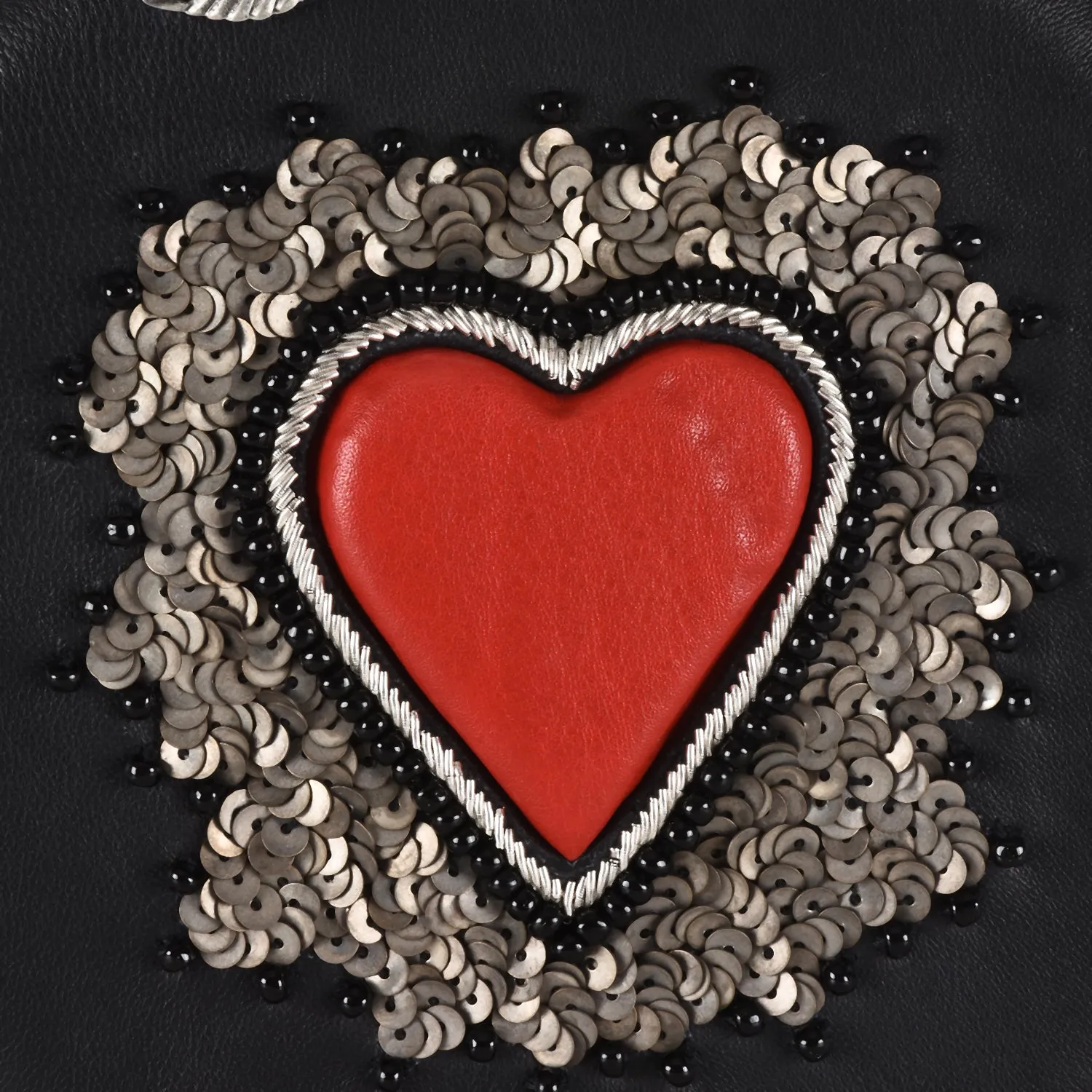 Vintage Heart Round Box Clutch