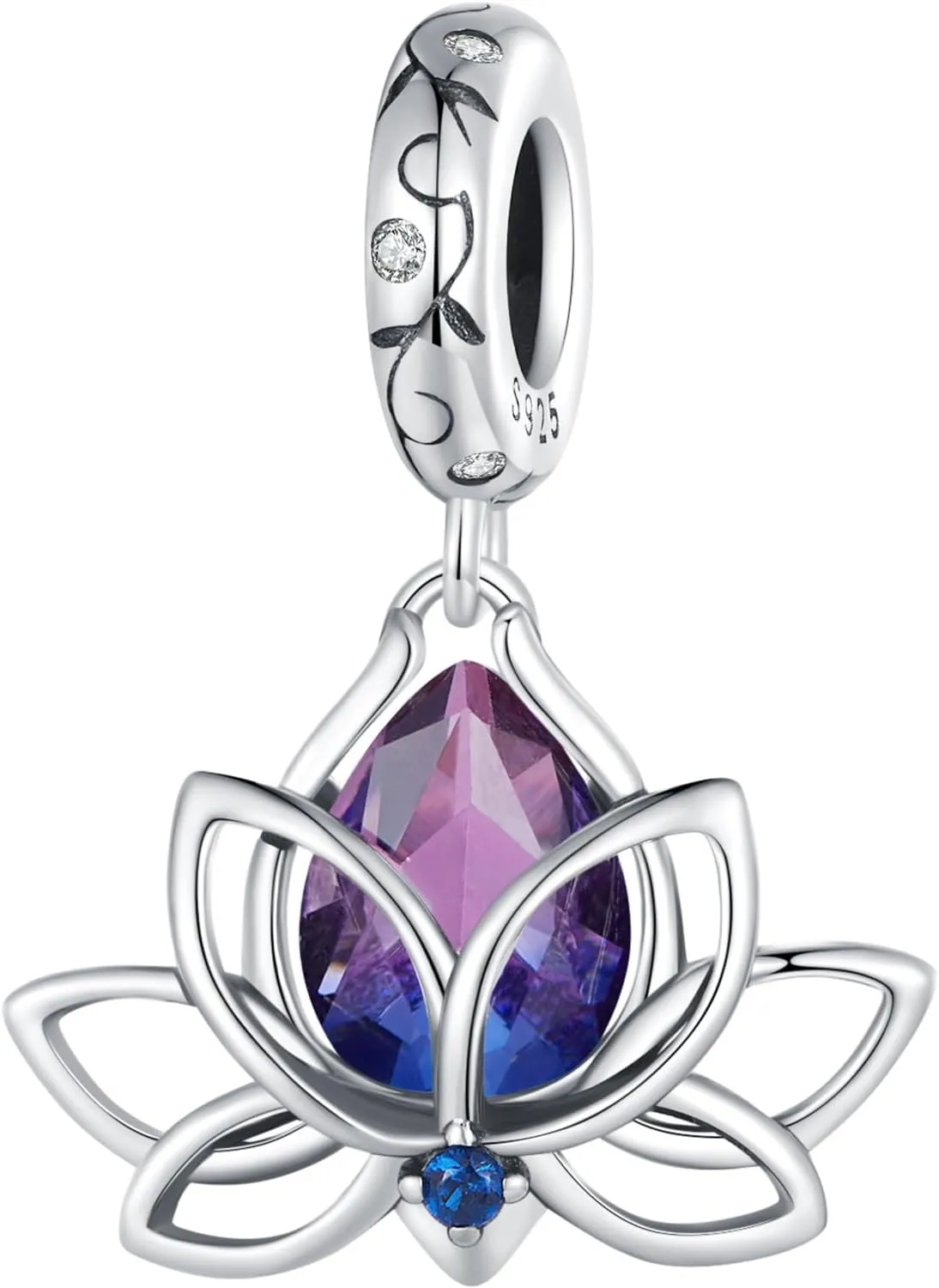 VOROCO Charm 925 Sterling Silver Bracelet Necklace Pendant Bead Charms Jewelry Gift for Women Mother Daughter Grandma Family Friends