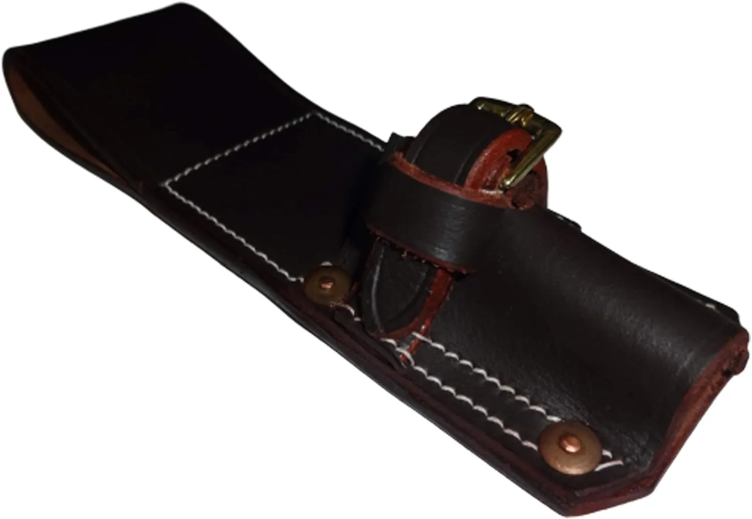 warreplica WW1 SMLE Bayonet Frog Light Horse Pattern Dark Brown Leather Reproduction