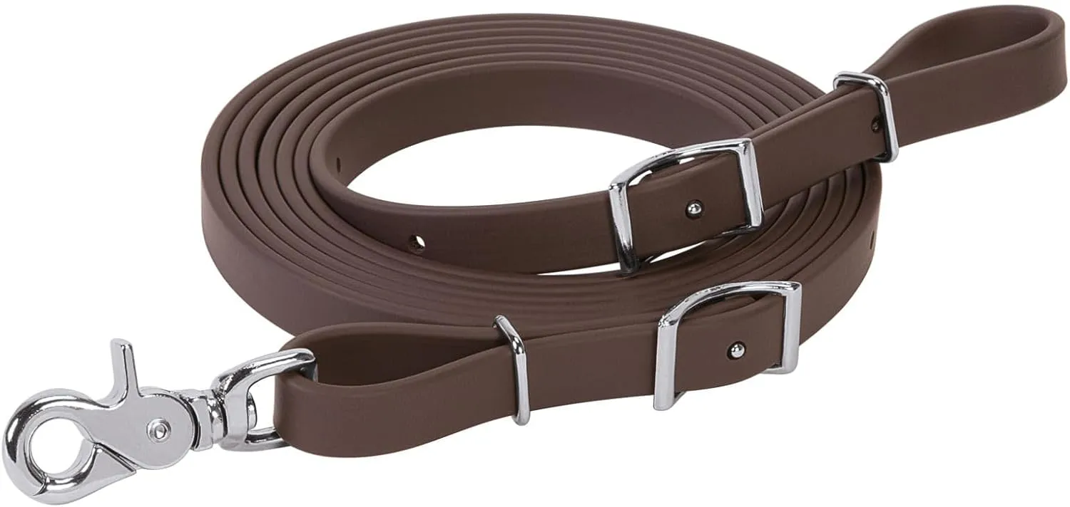 Weaver Leather Brahma Webb Trail Gear Trail Rein , Brown, 5/8-Inch x 10-Feet