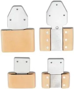 Weaver Leather Leather Covered Vertical Blevins Buckle, Aluminum/Stainless Steel, 3"