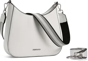 WESTBRONCO Crossbody Bags for Women Leather Purses Trendy Shoulder Handbags with 2PCS Shoulder Straps