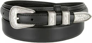 Western Buckle Belt Oil Tanned Genuine Leather Ranger Belt 1-3/8"(35mm) Taper to 3/4"(19mm) Wide-Multiple choices