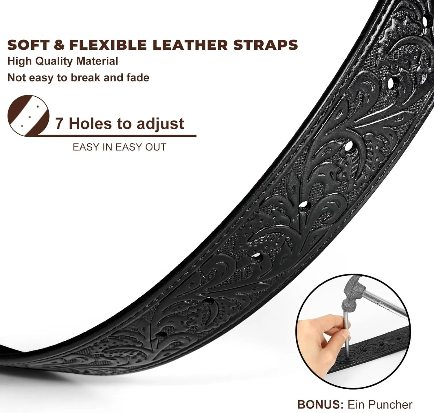 Western Leather Belt for Men Women Cowgirl Cowboy Western Longhorn Bull Buckle Belt for Jeans Christmas Gifts Belts