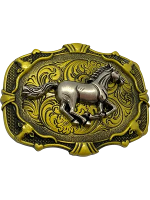 Western Steed Belt Buckle