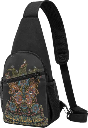 Widespread Music Panic Backpack Crossbody Sling Bag Daypack Fanny Pack Cross Body Bag for Men and Women Chest Bag Travel Hiking Daypack