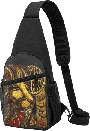 Widespread Music Panic Backpack Crossbody Sling Bag Daypack Fanny Pack Cross Body Bag for Men and Women Chest Bag Travel Hiking Daypack