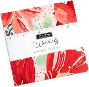 Winterly Charm Pack by Robin Pickens; 42-5" Precut Fabric Quilt Squares