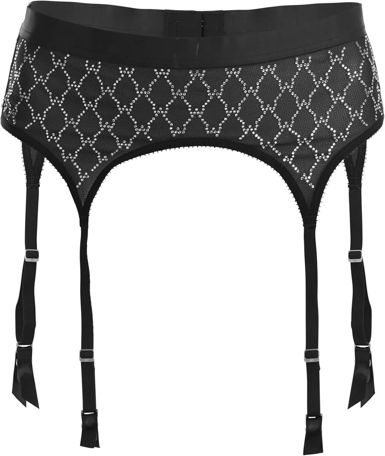 Wolford Sheer Logo Sparkle Stocking Belt For Women Elegant Adjustable Lingerie Accessory for Sophisticated Style