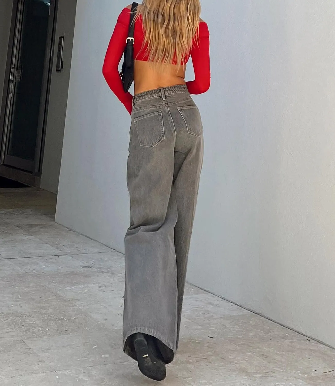 Women Baggy Y2K Jeans Vintage Low Waisted Straight Leg Denim Pants E-Girl Streetwear Clubwear