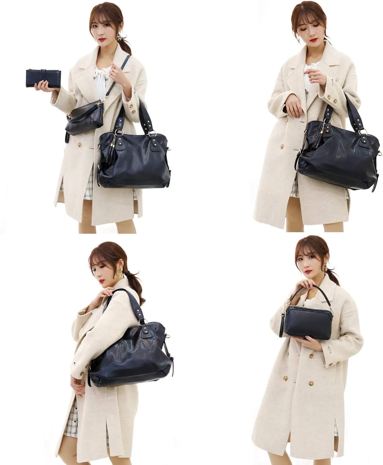 Women Large Crossbody Bags Ladies Satchel Shoulder Handbags Purse and Wallet Set for Women Totes Hobo Purses