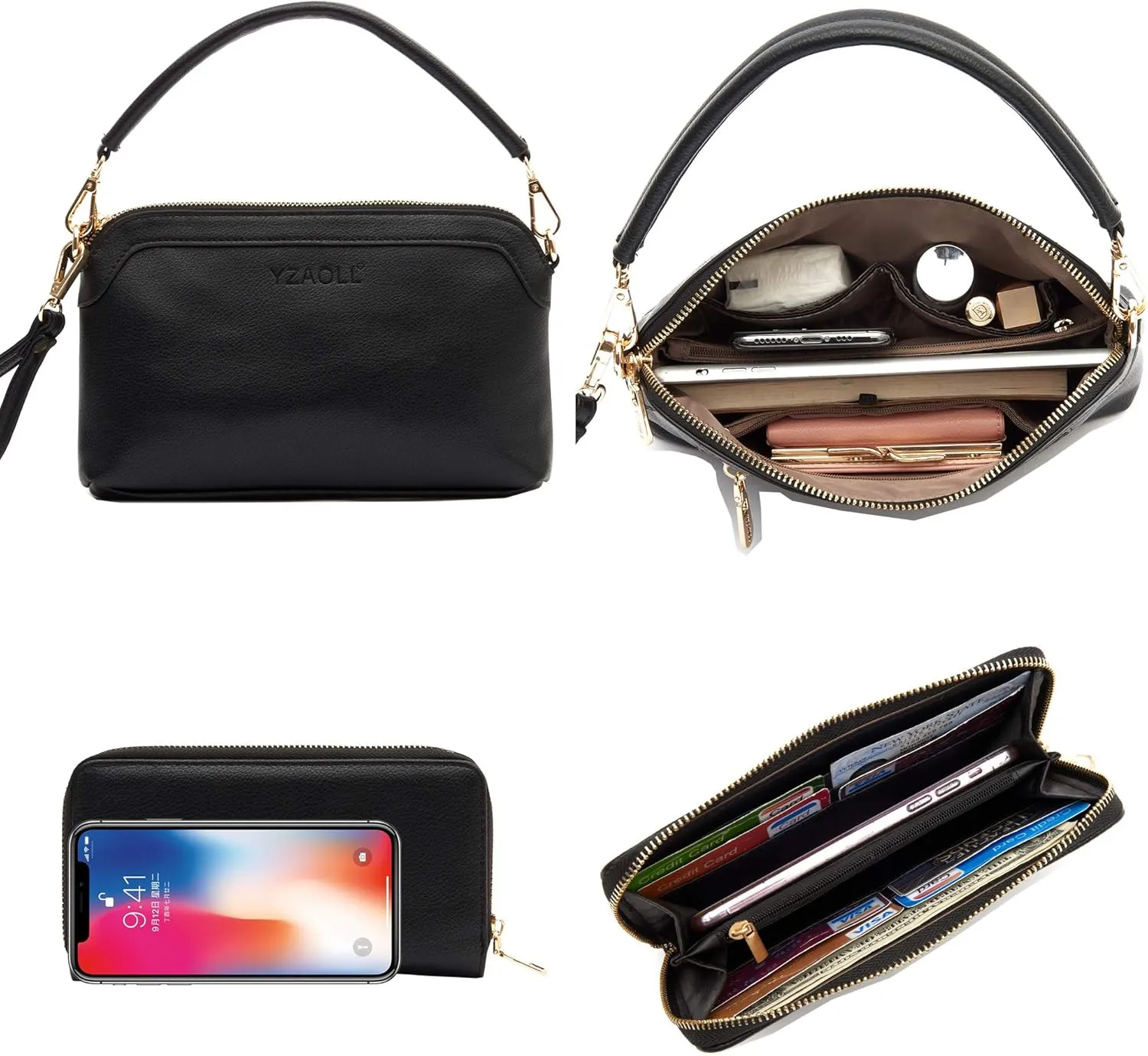 Women Large Crossbody Bags Ladies Satchel Shoulder Handbags Purse and Wallet Set for Women Totes Hobo Purses