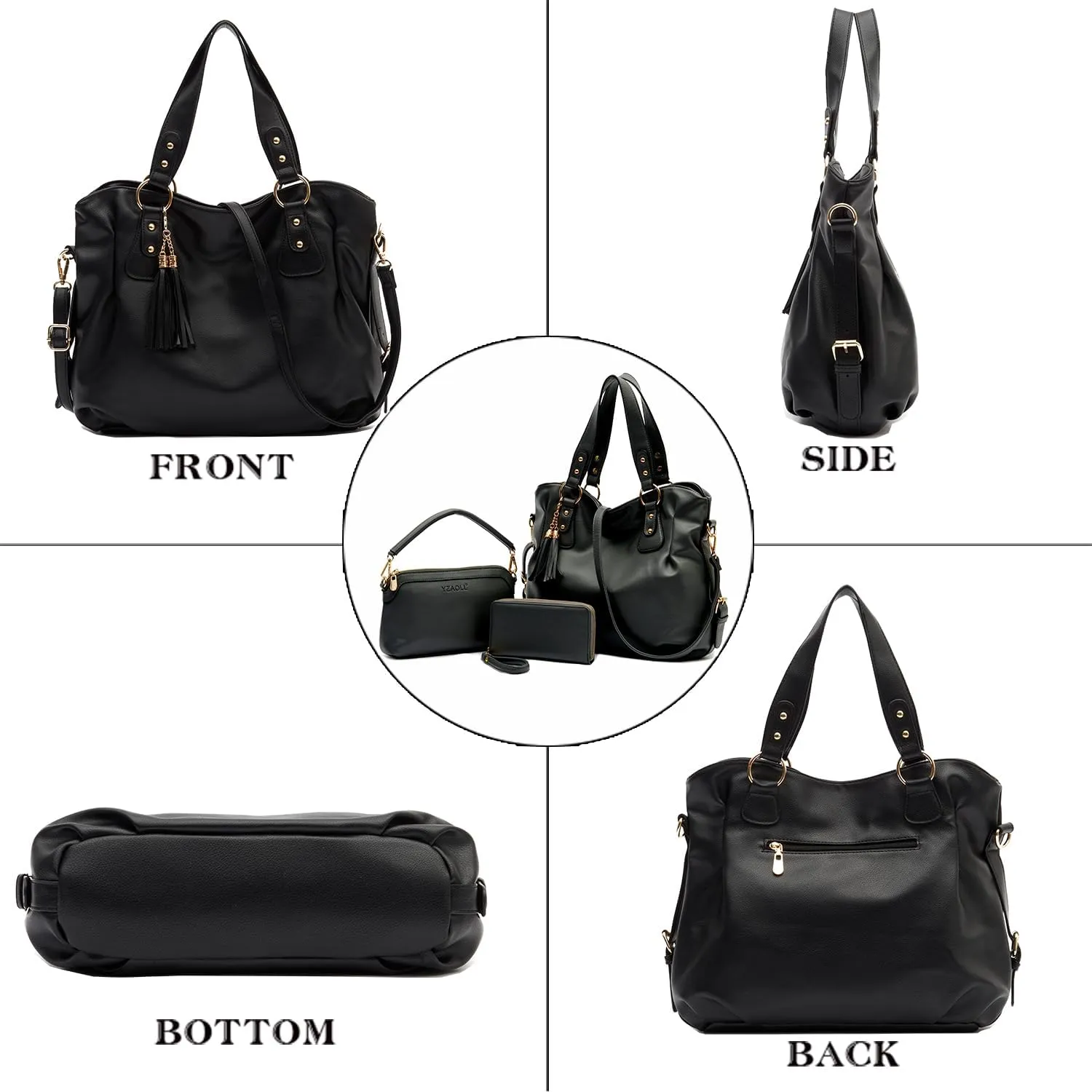Women Large Crossbody Bags Ladies Satchel Shoulder Handbags Purse and Wallet Set for Women Totes Hobo Purses